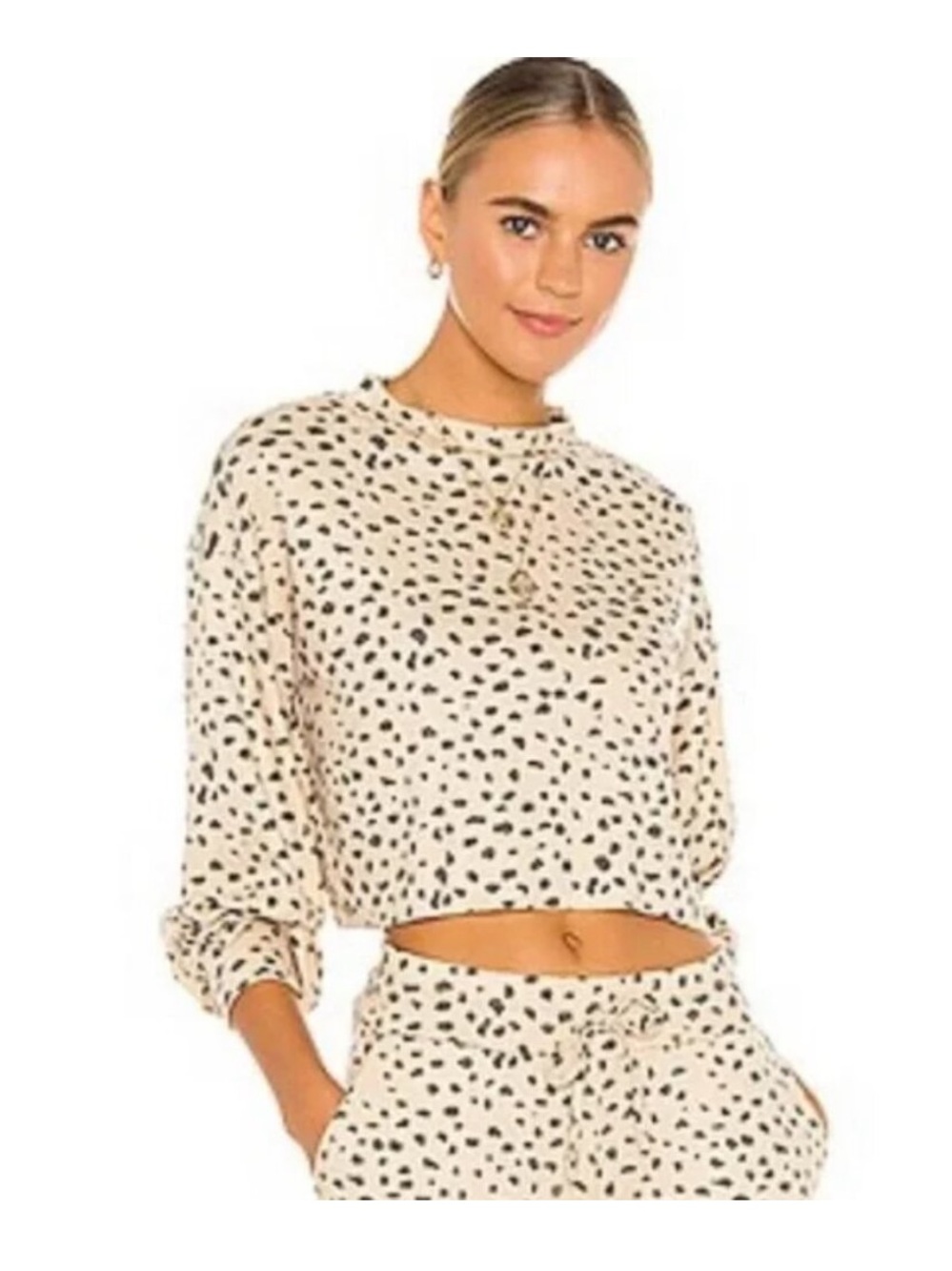 Beach Riot Mock Neck Crop Sweater
